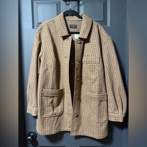 Lane Bryant Brown Plaid Coat
